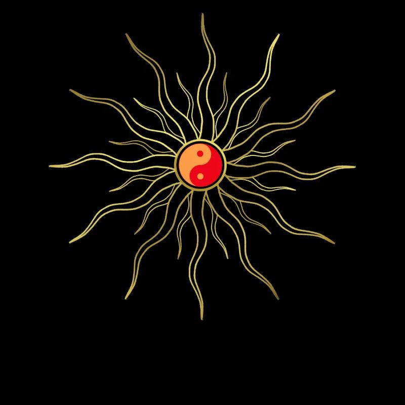 Sun - Yin Yang - Holy Geometry - Sun Rays