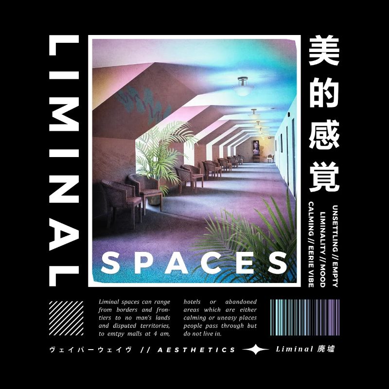 Liminal Spaces Retro 80s & 90s Backrooms Vaporwave