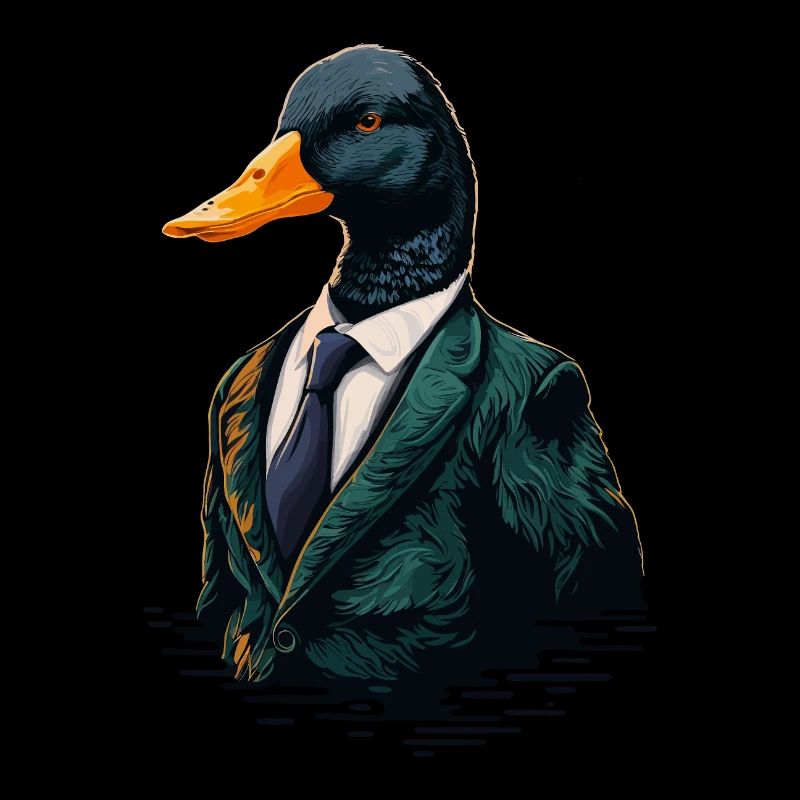 Cool Duck in formal Clothes