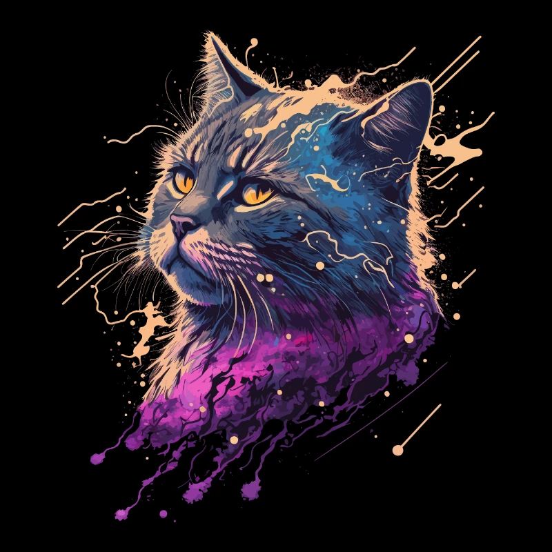 Vaporwave Katze