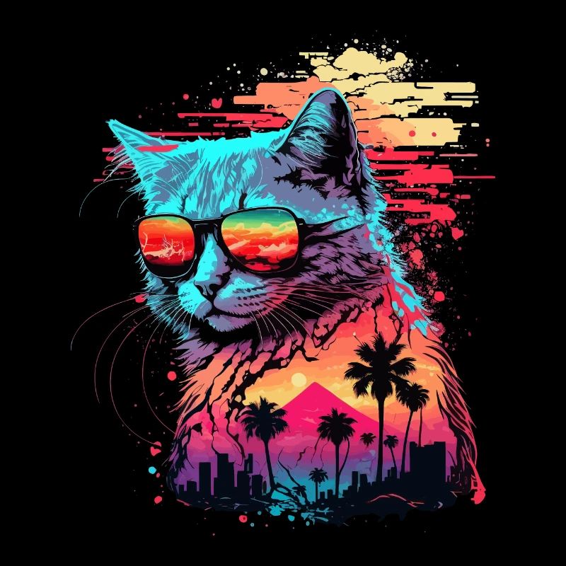 80s Aesthetic - Cat