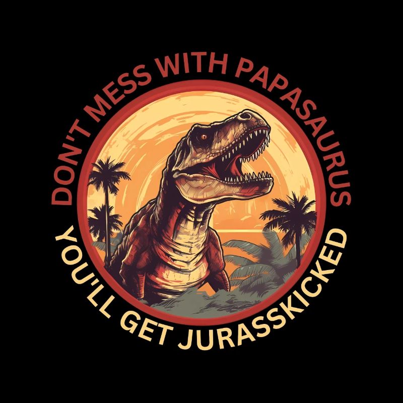 Drôle Papa Papasaurus Dino Dinosaur Cadeau