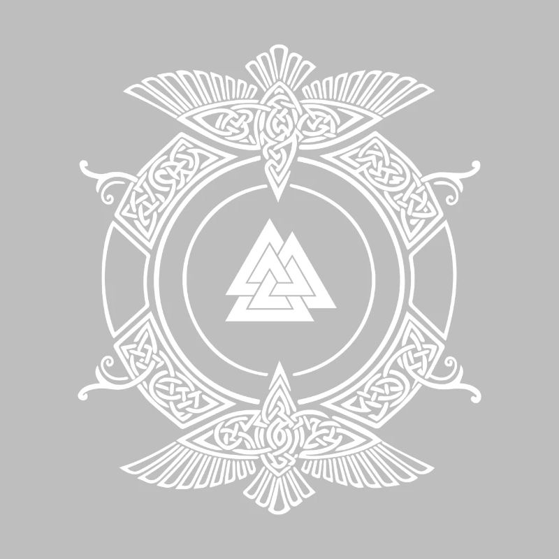 Odins Raben mit Valknut Wikinger Style