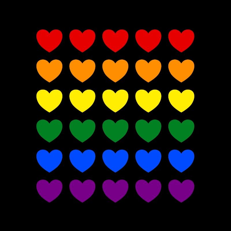 Pride Herzen Regenbogen Farben LGBT LGBTQ Geschenk