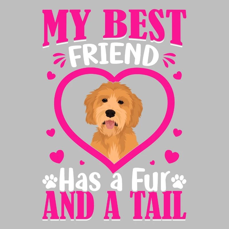 Goldendoodle Bester Freund Hat Fell Und Schwanz