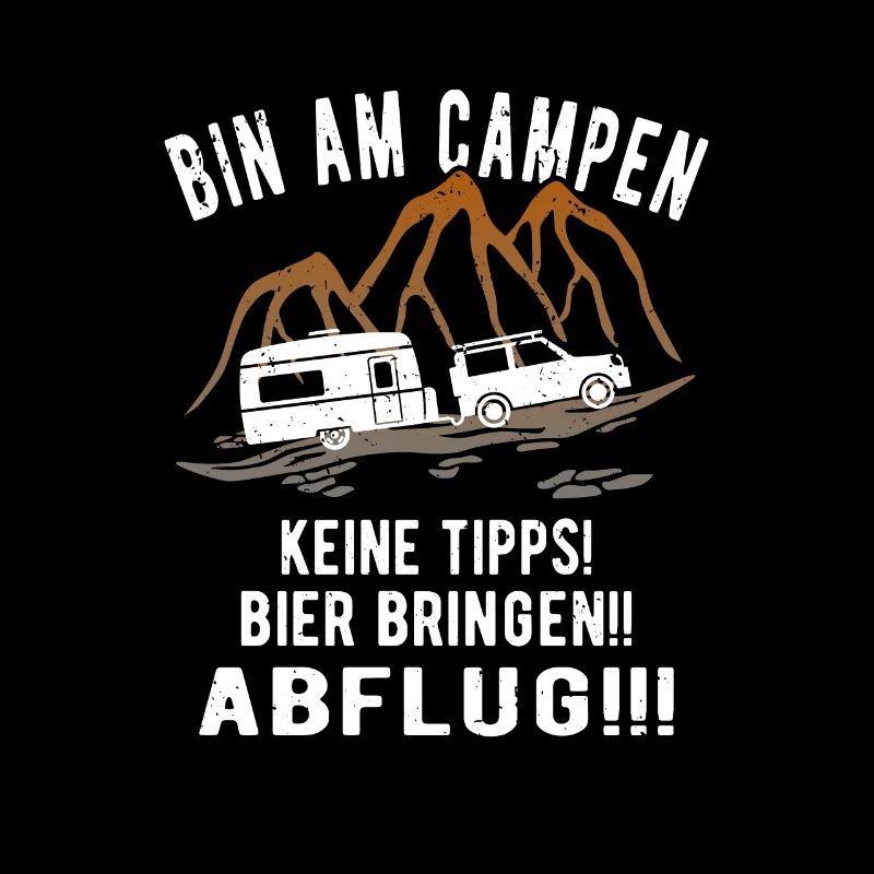 Bin am Campen Wohnwagen Urlaub
