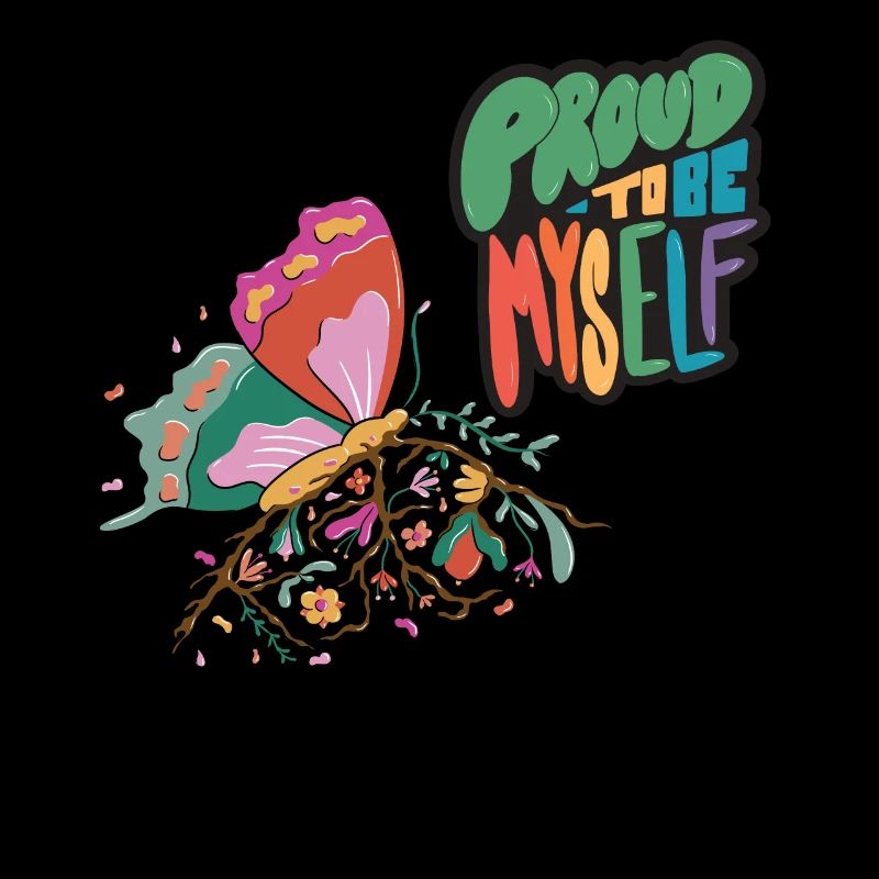 Papillons moi-même Dicton de motivation avec Cute B