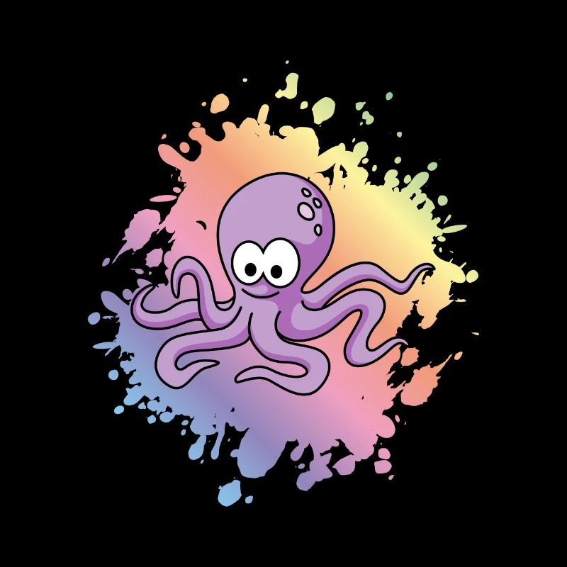 Krake Comic Tier