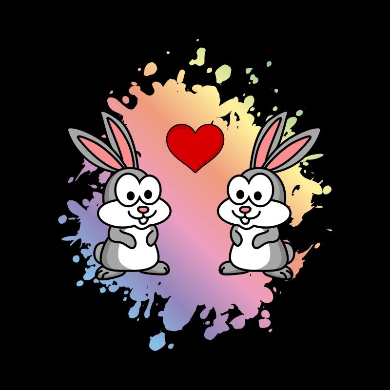 Hase Comic Paar Liebe