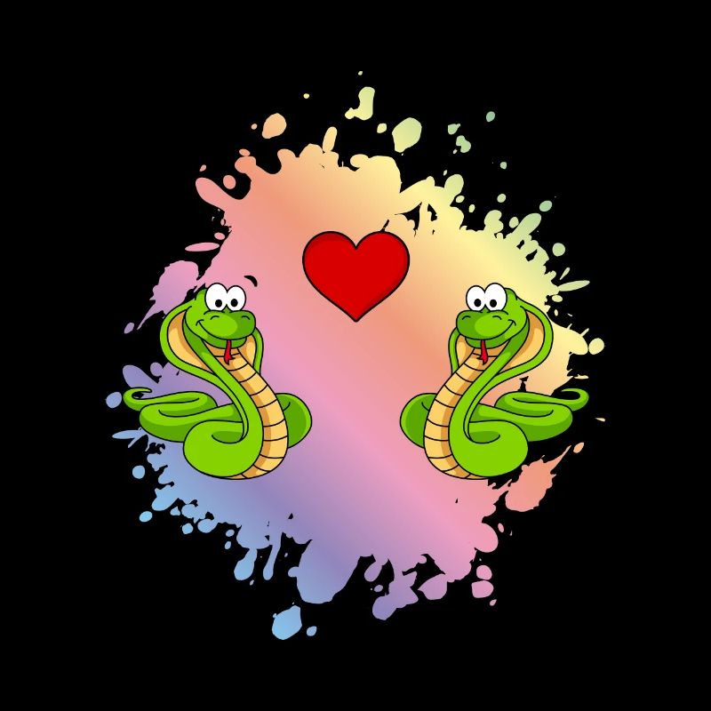 Schlange Kobra Comic Paar Liebe