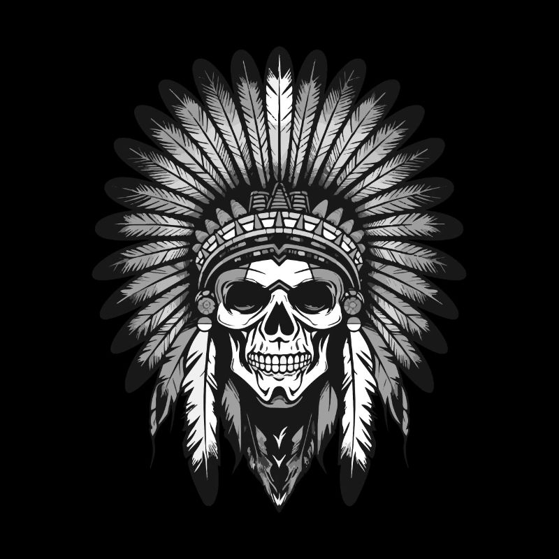 Chef du crâne indien Apache