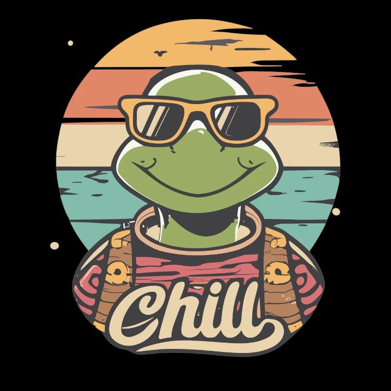 Relaxte Schildkröte Chillkröte