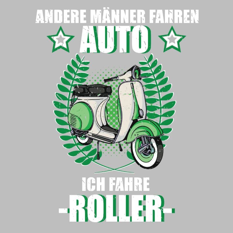 Roller Moped Rollerfahrer Retro Geschenk