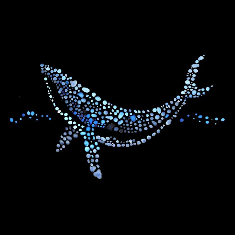 baleine gouttes d'aquarelle
