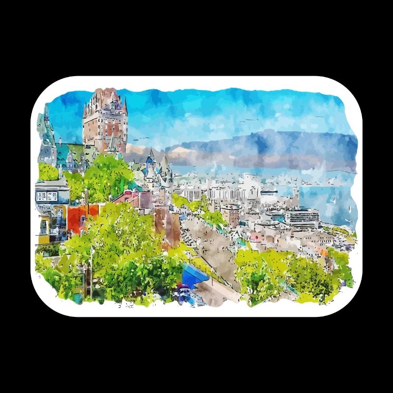 Québec Canada Aquarelle Dessin Dessin Illustration