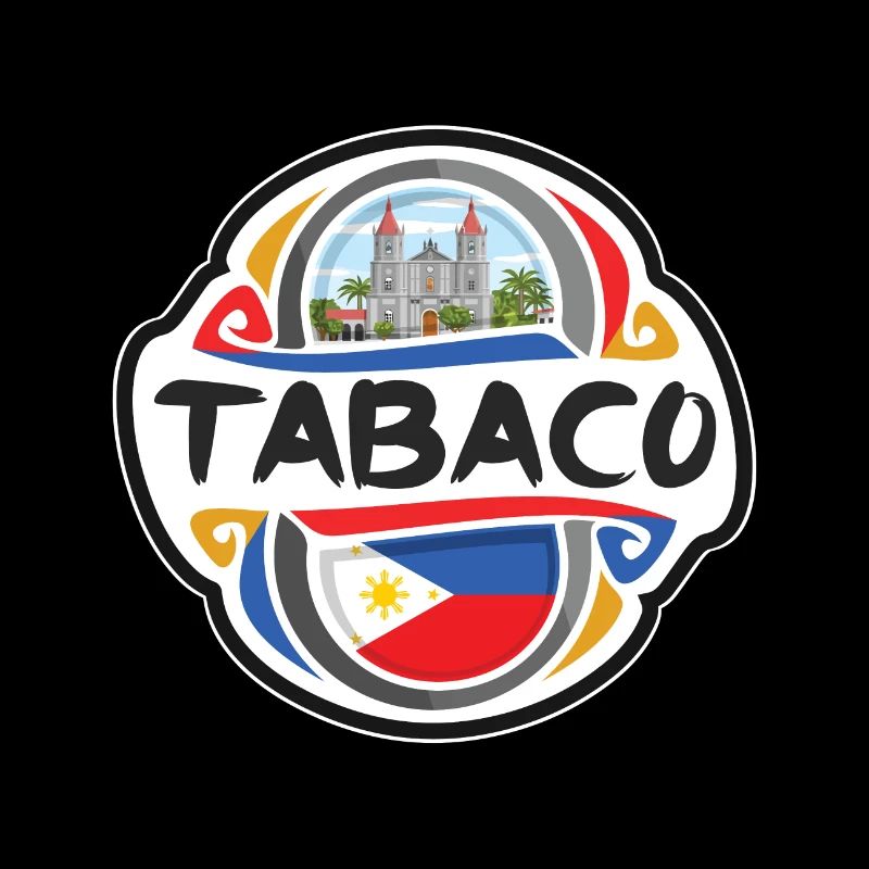 Tabaco Philippinen Flagge Reise Souvenir Abzeichen Stam