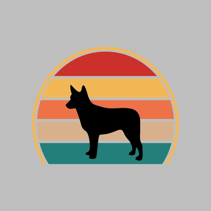 Australian Stumpy Tail Cattle Dog Silhouette