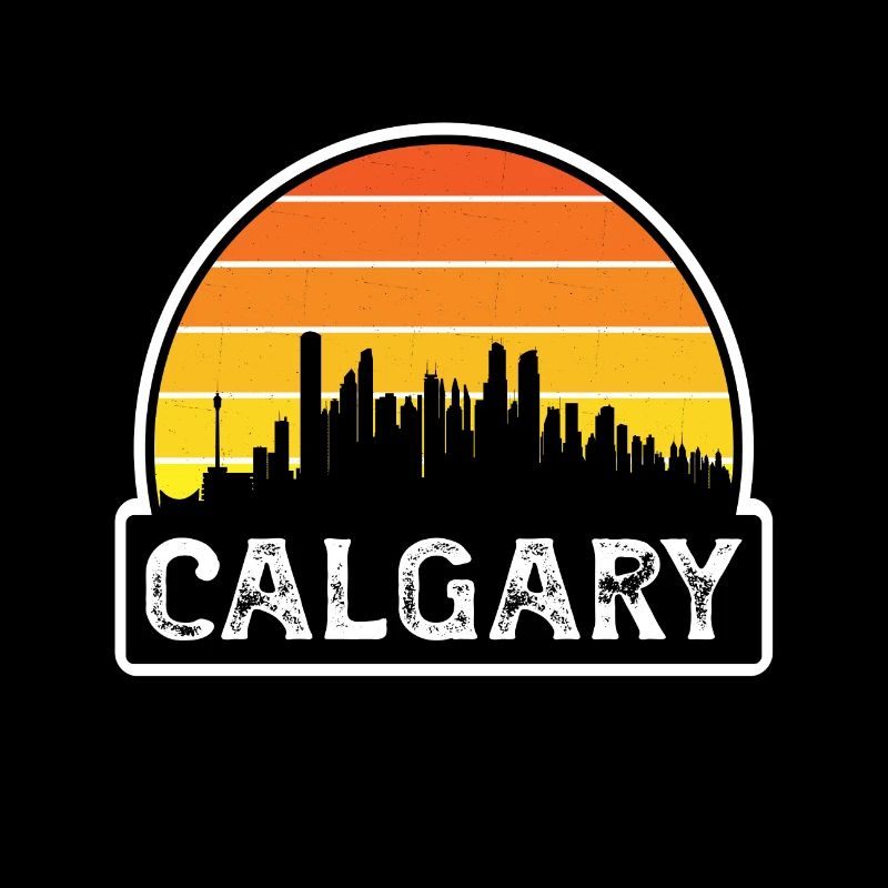 Calgary Canada Flag Skyline Souvenir de voyage