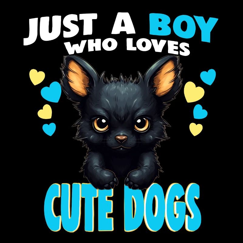 Juste un garçon qui aime les chiens mignons