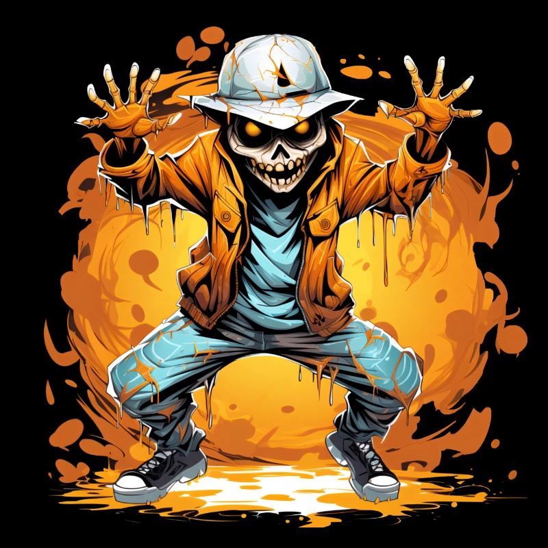 Skeleton Dabbing Hip Hop