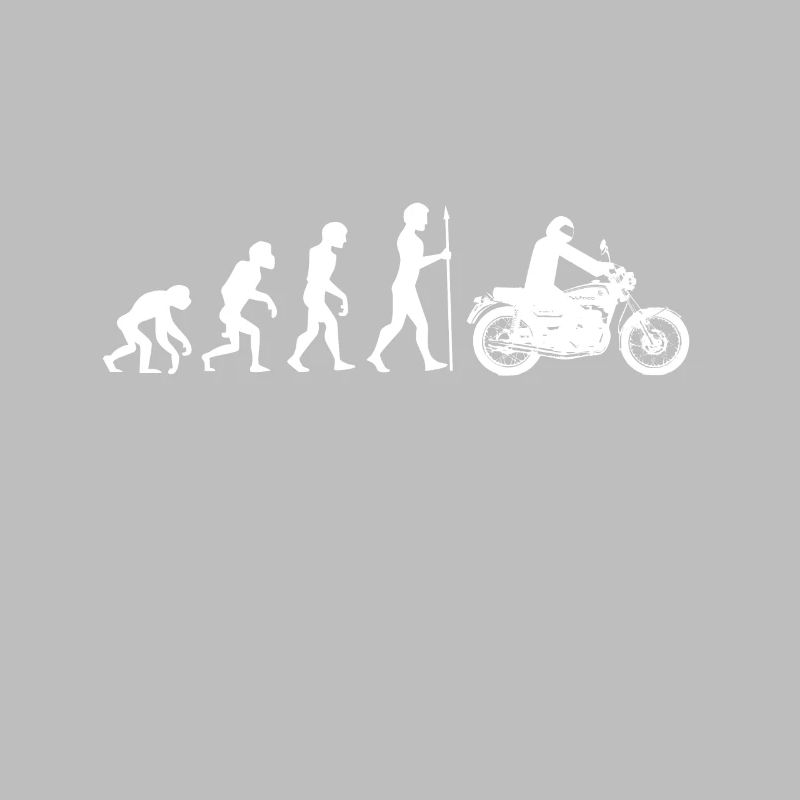 Evolution Affe Mensch Motorrad Biker Geschenk Idee