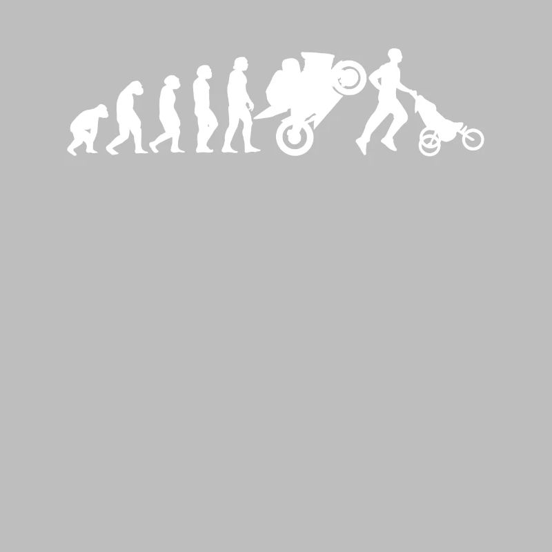 Motorradfahrer Evolution Papa Motorrad Jogger