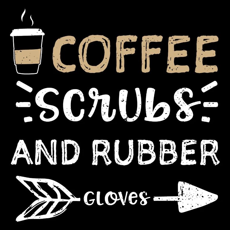 Coffee Scrubs And Rubber Gloves