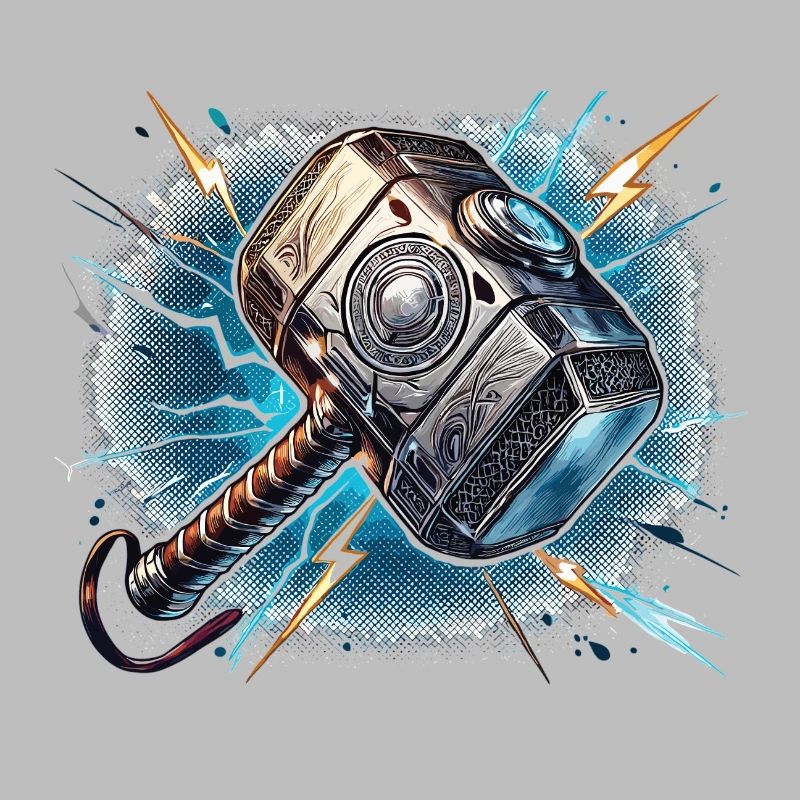 Marteau de Thor avec effets de tonnerre