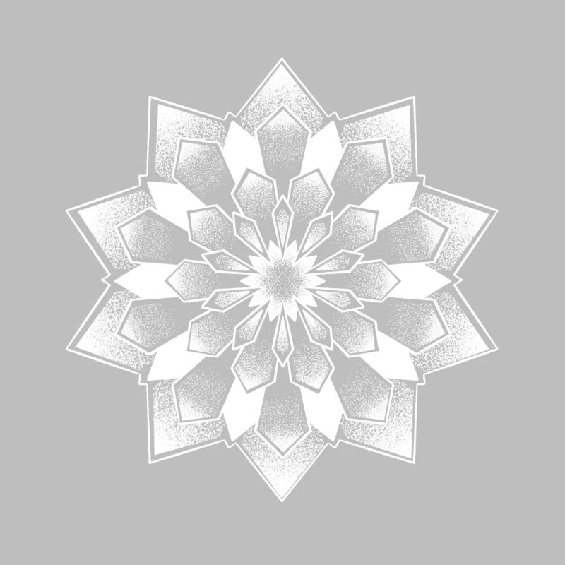 Mandala dotwork tattoo blanc