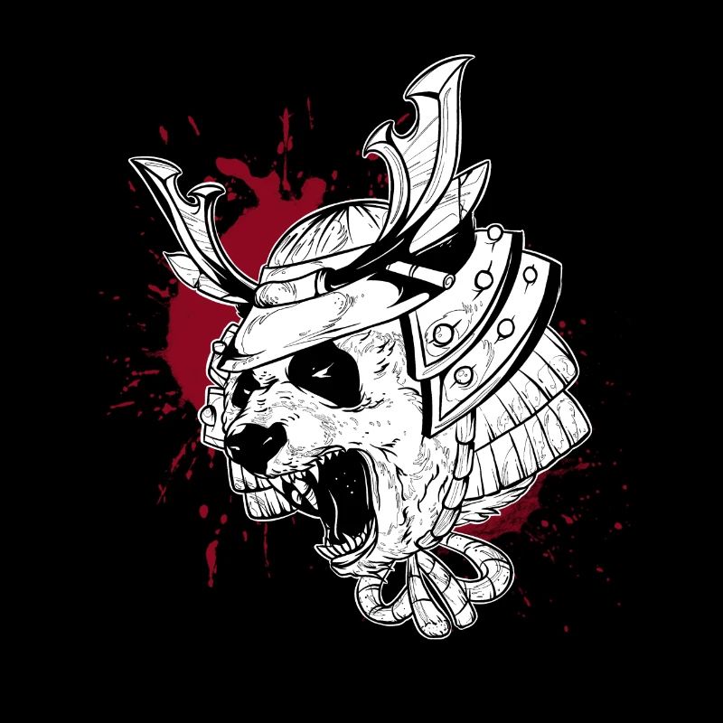 Panda Samurai Trash Stil