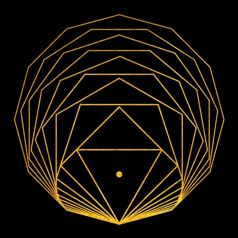Reagular Polygons Sacred Geometry Gold