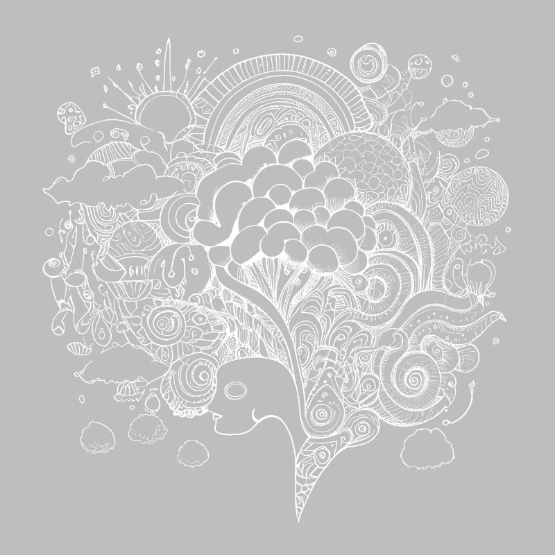 Psychedelic artwork with trippy patterns