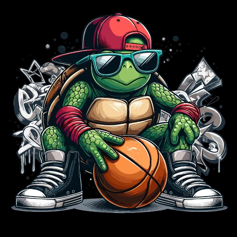 Basketball Turtle Sunglasses Graffiti