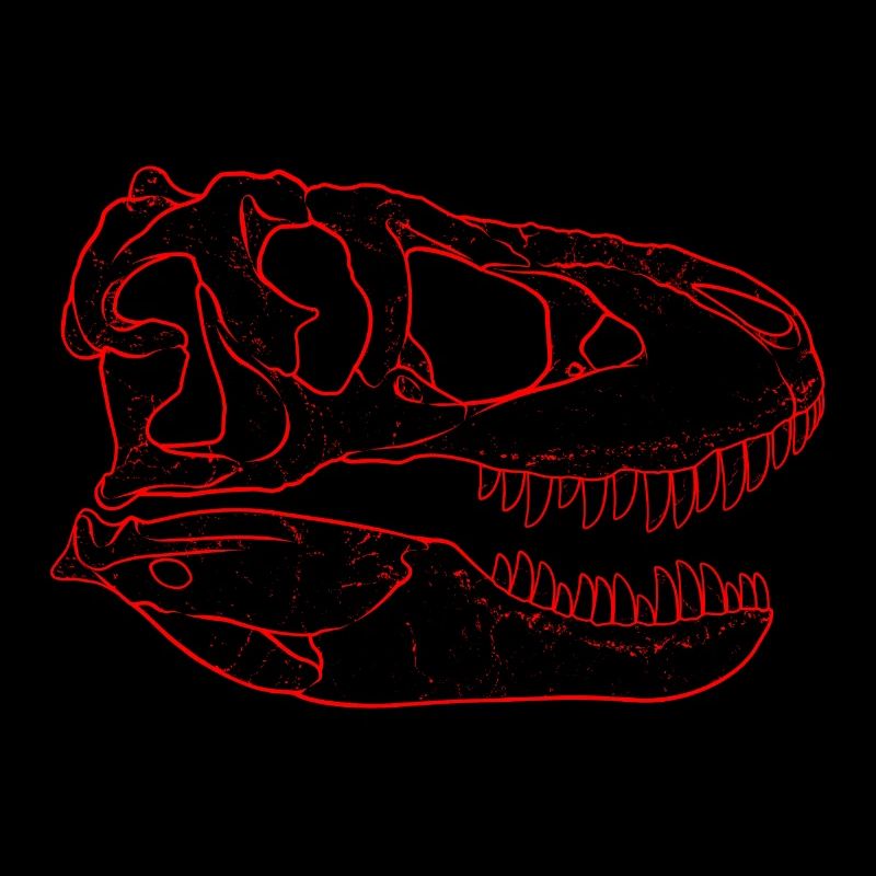Crâne fossile de Tarbosaurus