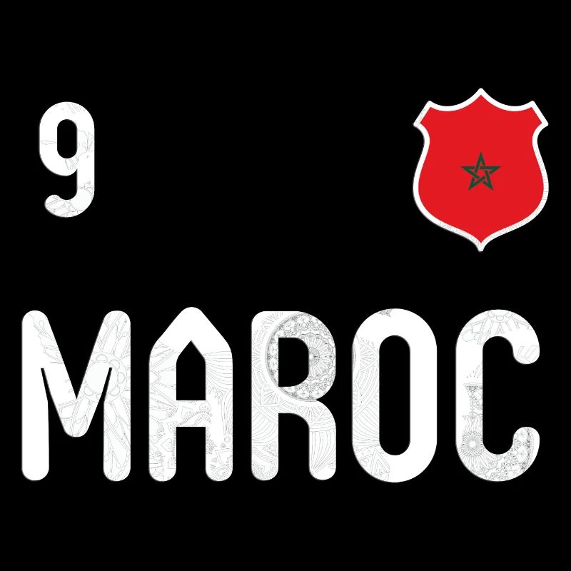 Teeshirt Maroc avec le numéro 9