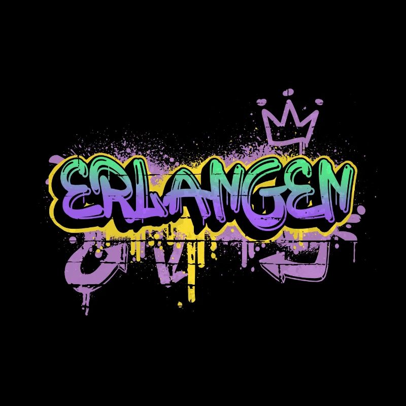 Erlangen Germany City Graffiti Spray Sprayer