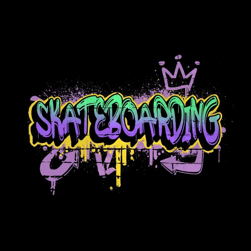 Skateboarding Skater Board Graffiti Spray Sprayer