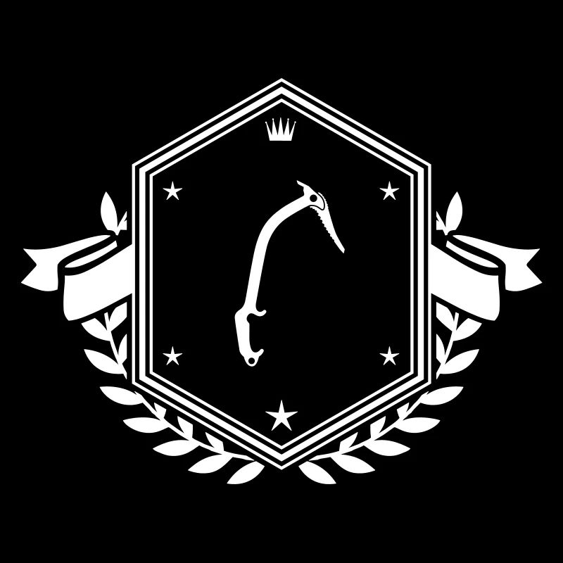 Kletterausrüstung eispickel Wappen