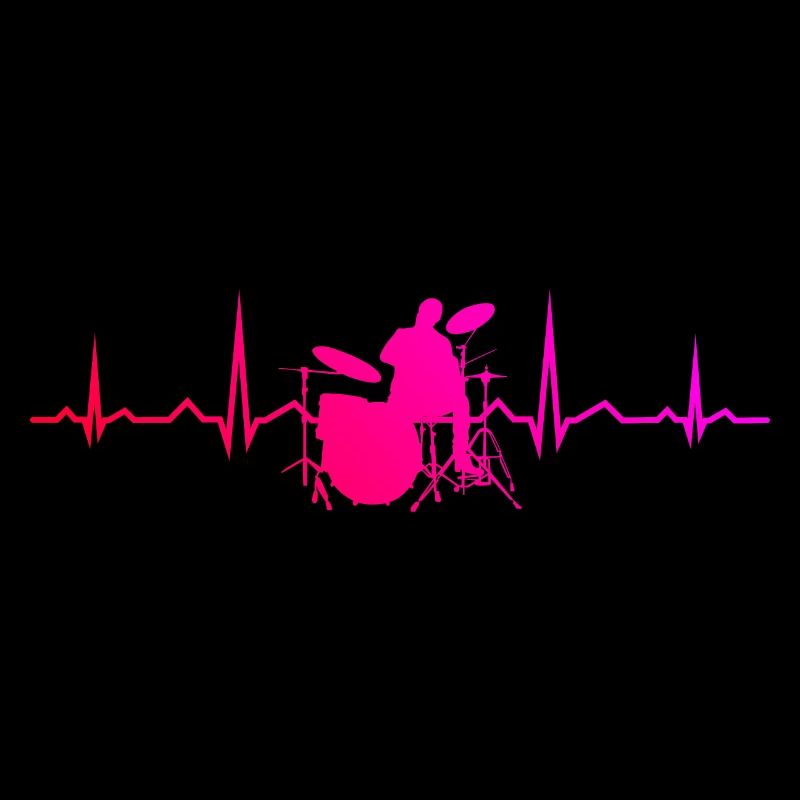Drummer Herren Damen Schlagzeug Drum Kit