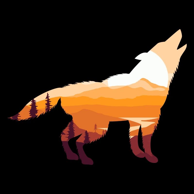 Howling Wolf Nature Hiking Camping Mountains