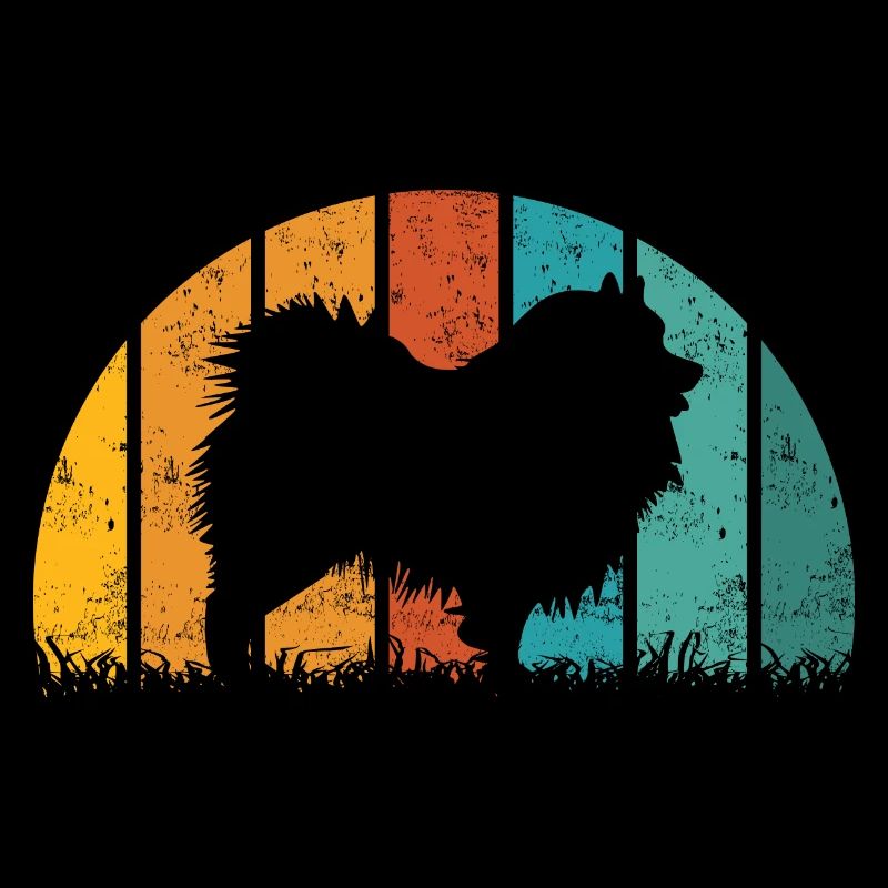 Wolfsspitz Vintage Retro