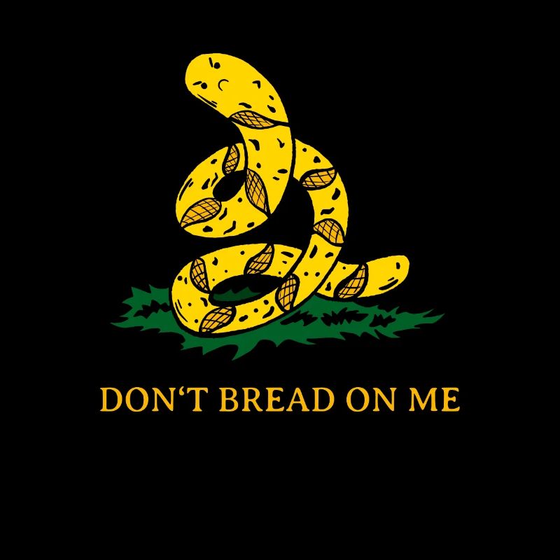 Don't Bread On Me Gadsden Flag Parody Baguette