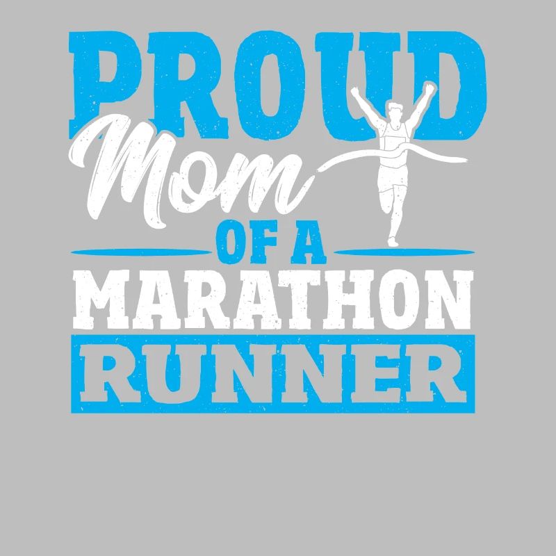 Stolze Mutter eines Marathonläufers