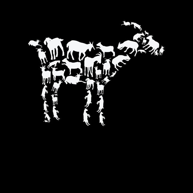 Éleveur de chèvre Silhouette de chèvre d’élevage