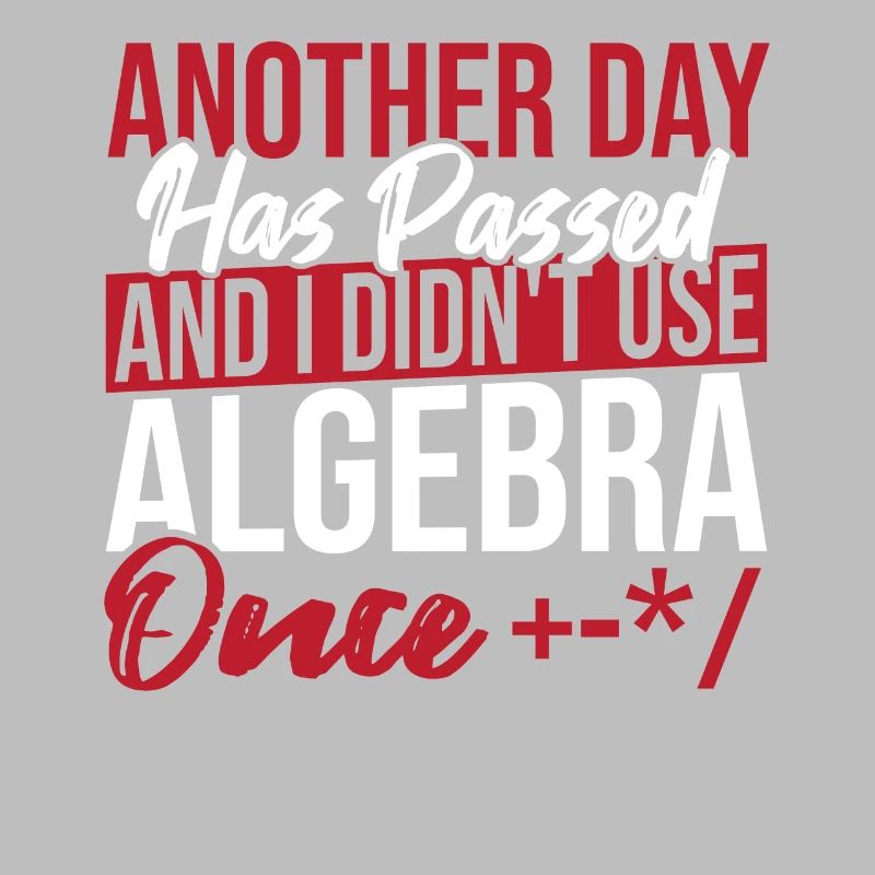Algebra Lover Graph Math Nerd I Didn't Use Algebra