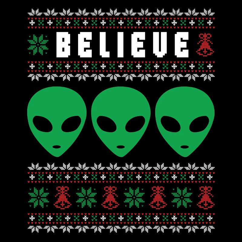 Pull de Noël laid de Noël drôle Alien