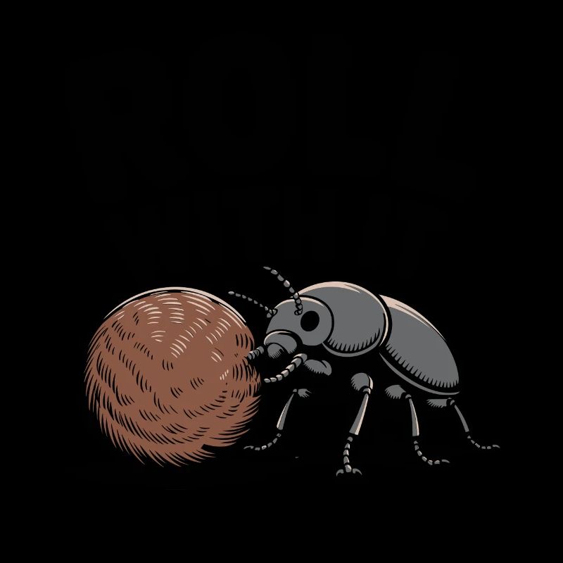 Roll With It Illustration mit Lustigem