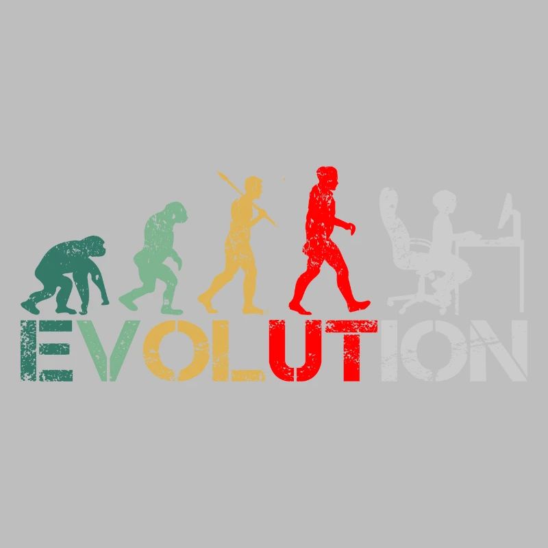 Computer Nerd Programmierer Evolution witzige