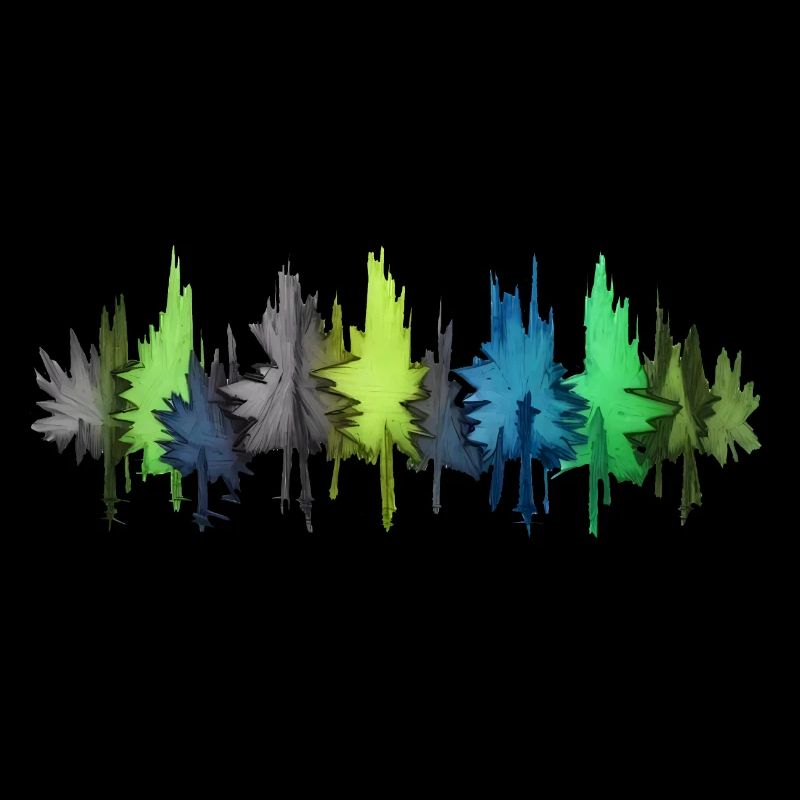 Bunter Wald Bäume bunt