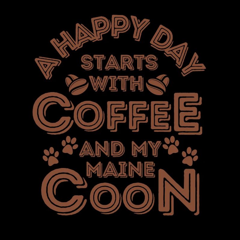 Maine Coon Katze Kaffee Cafe